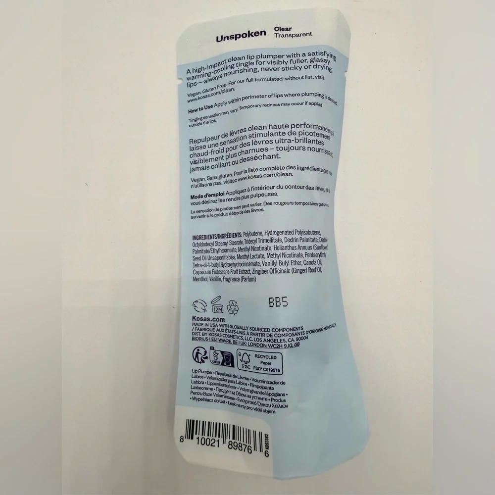 NEW Kosas Aura Lip Pulse Glassy Lip Plumper - UNSPOKEN - Picture 3 of 3